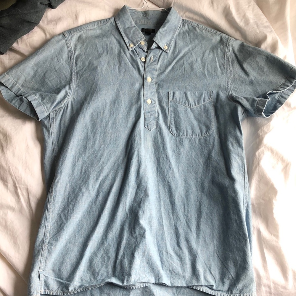 Men’s Short Sleeve Chambray Shirt J.Crew